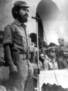 Nicolau dos Reis Lobato, making the declaration of East Timor's independence in 1975