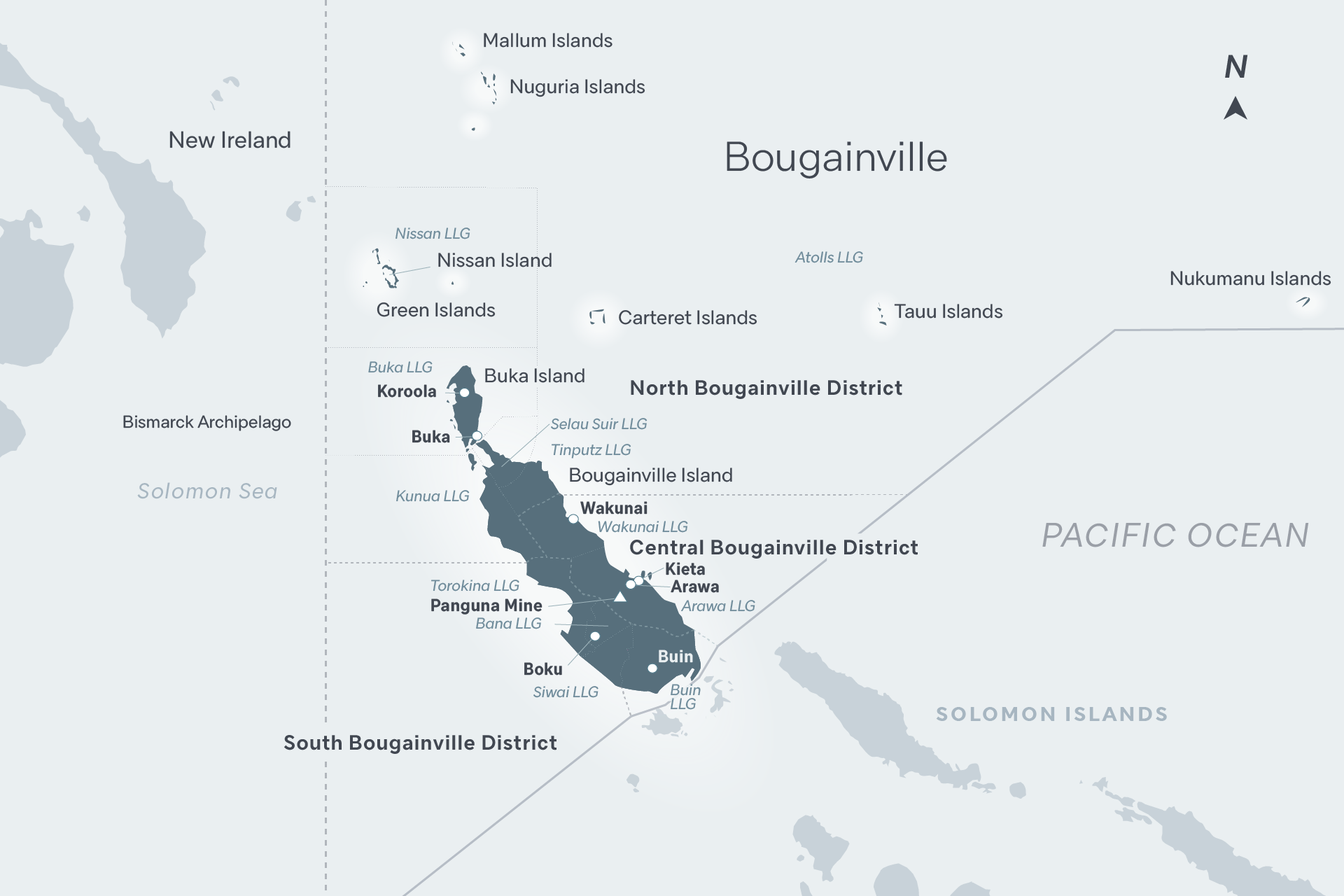 Bougainville Island map