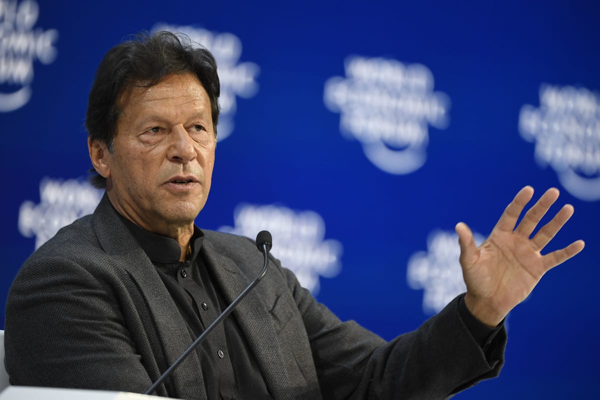 Imran Khan, as Pakistan's Prime Minister, appearing at the World Economic Forum in January 2020 (Valeriano Di Domenico/World Economic Forum)