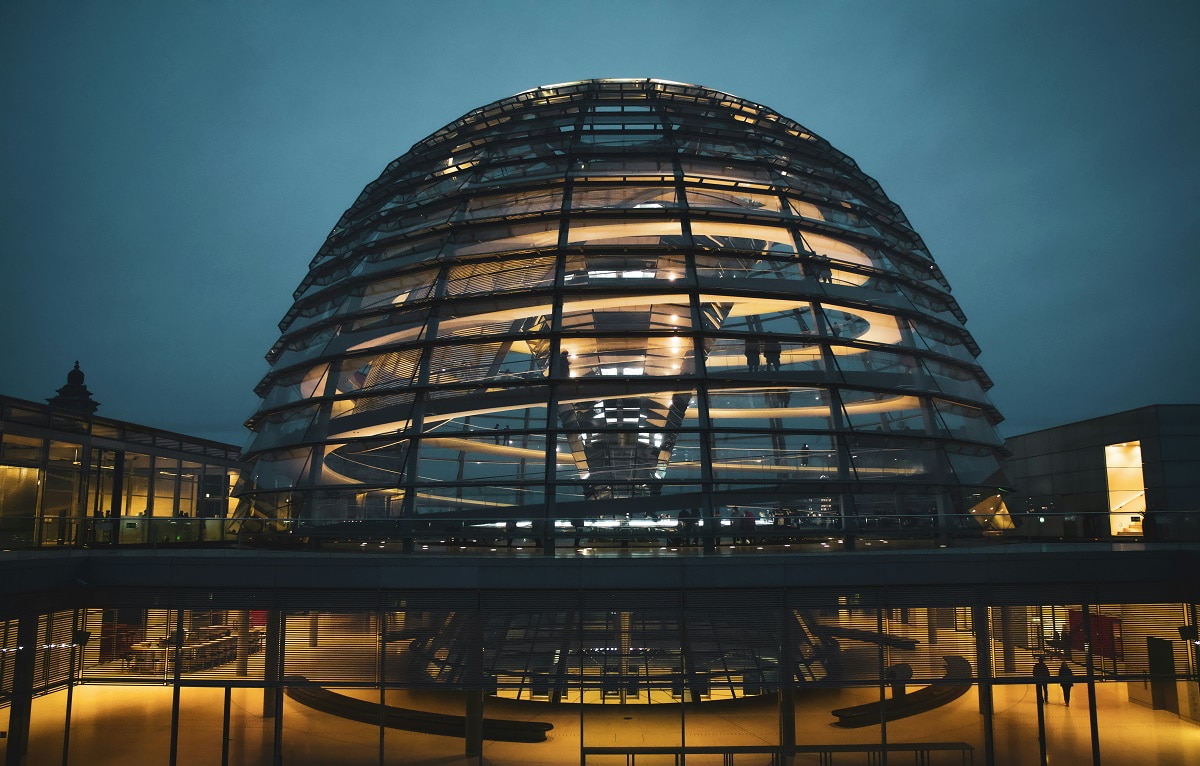 Germany’s so-called traffic-light coalition was born amid an atmosphere of renewal. Pictured: The Bundestag, Germany’s federal parliament (Christian Lue/Unsplash)