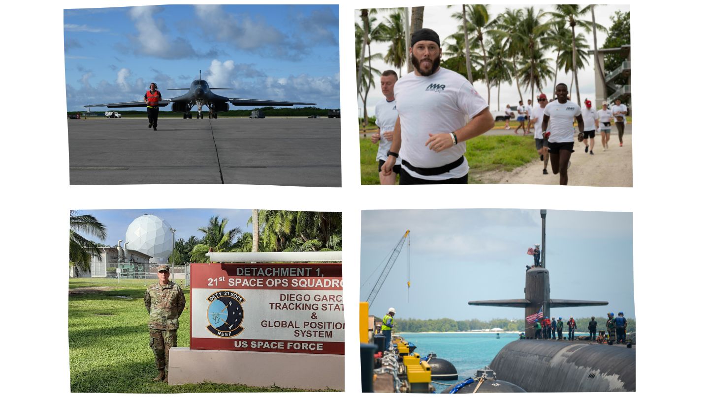 Activities at the US base on Diego Garcia (Photos US Department of Defence)