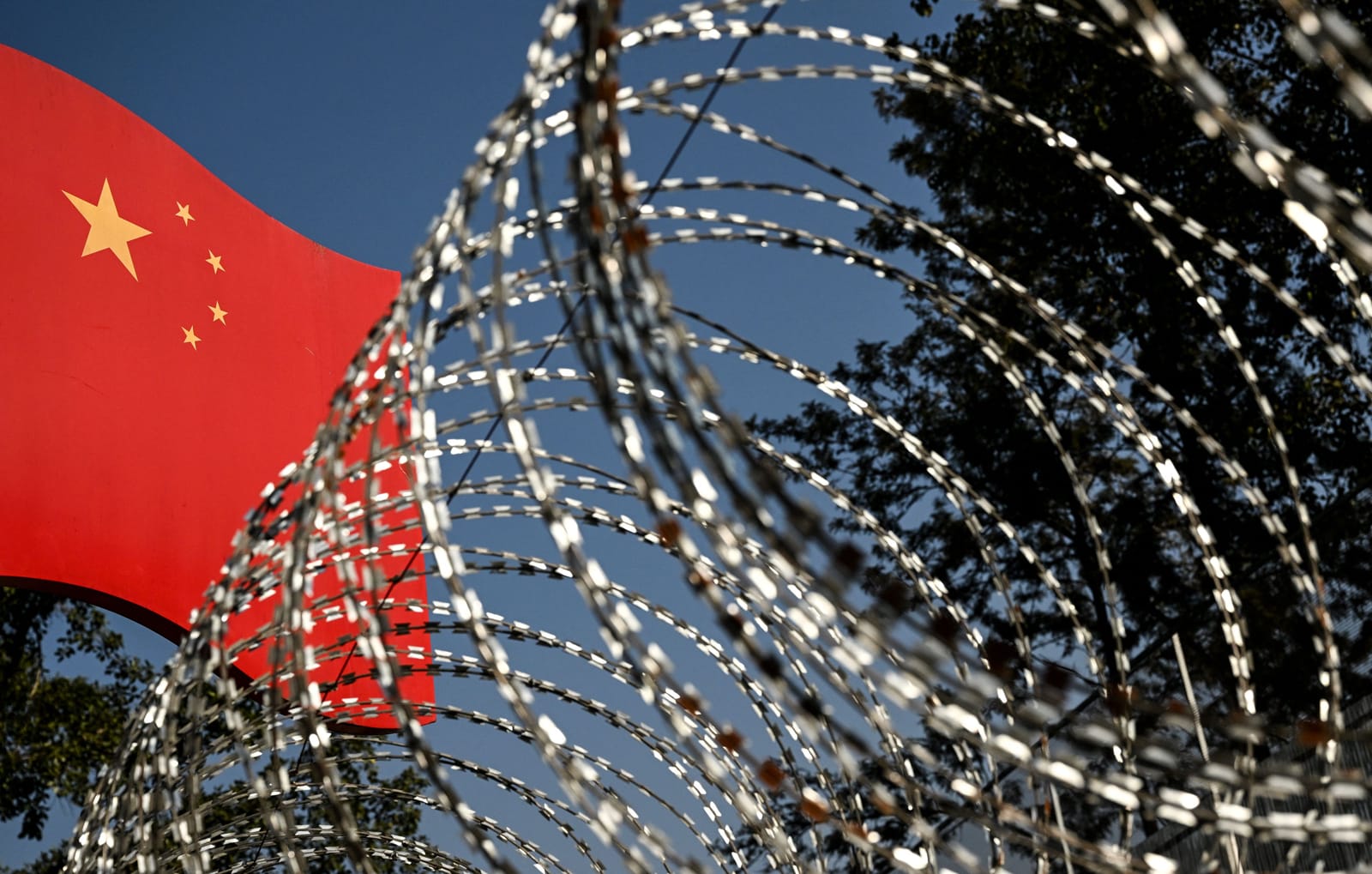 Fencing along the border between Myanmar and China (Noel Celis/AFP via Getty Images)