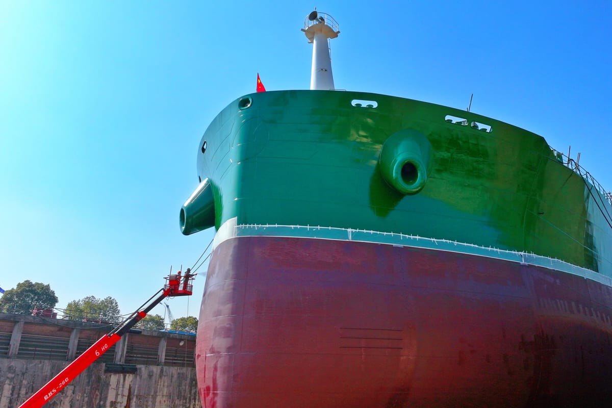 A shipyard in Rugao city in east China's Jiangsu province(Wu Shuijan via Getty Images)