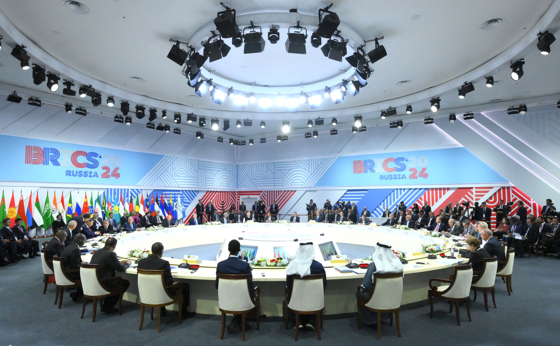 The expanded meeting of the BRICS Summit in Kazan last month (Stanislav Krasilnikov, brics-russia2024.ru)