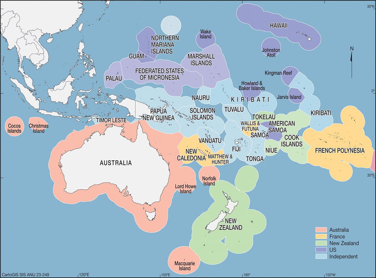 Pacific Islands & Australia Map: Regions, Geography, Facts & Figures
