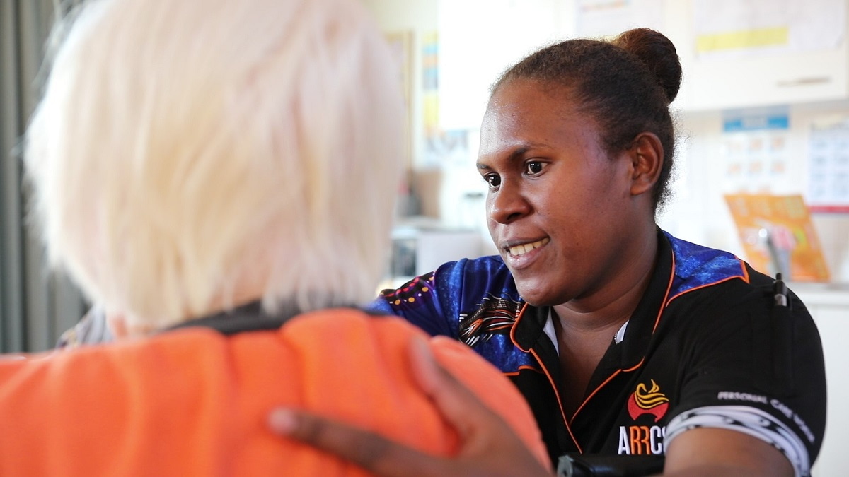 Pacific workers make up a significant proportion of the workforce in the care sector (Karen Young/DFAT Images)