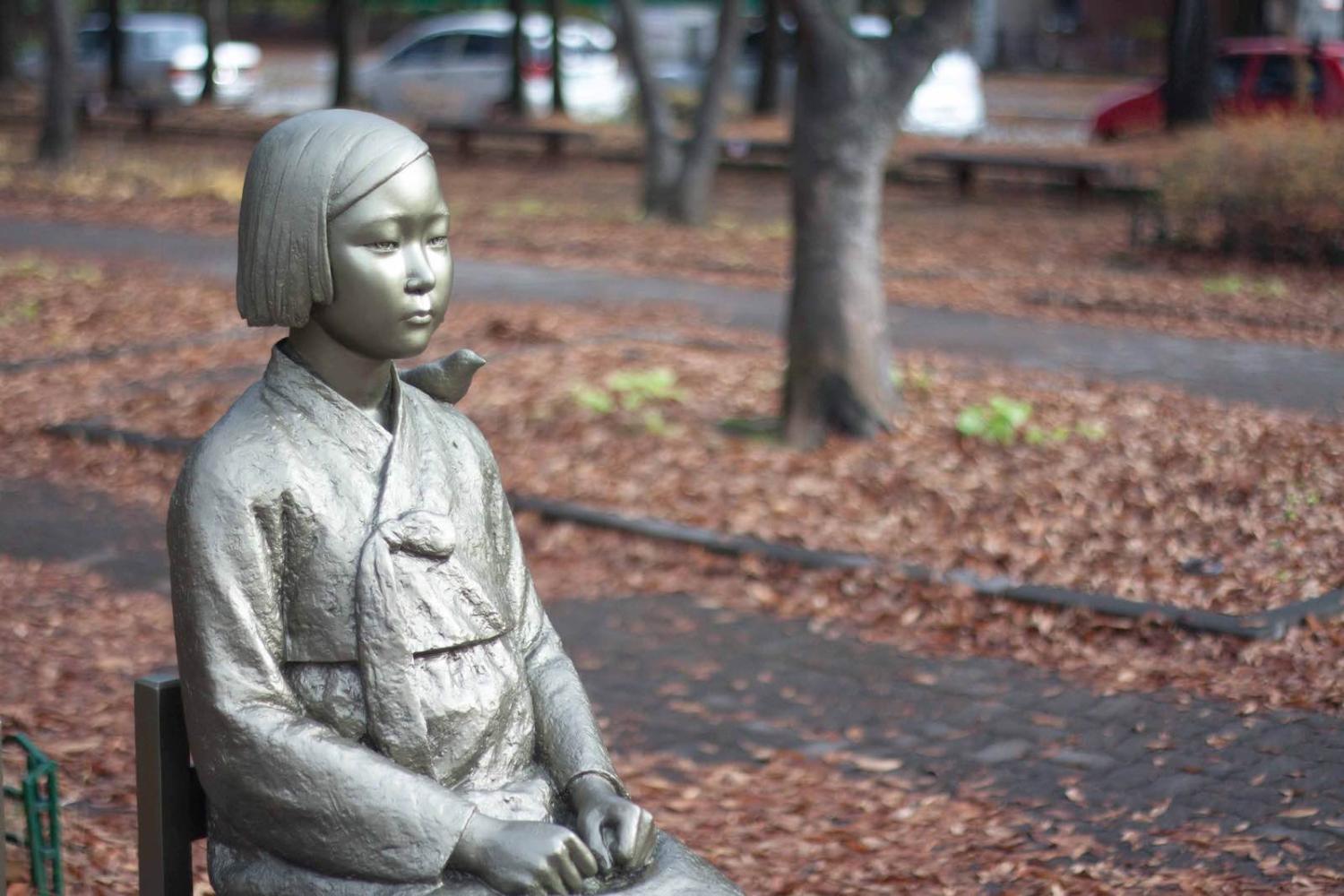 The Statue of a Girl at Peace has been adopted by South Korea as a symbol of memorial for the wartime experience of "comfort women" (Wikimedia Commons)