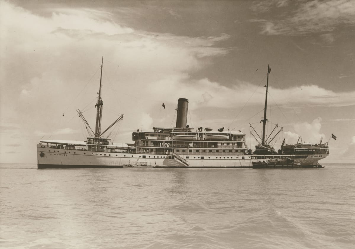 Dutch East Indies era company KPM trading vessel Van der Wijck, built 1921 (Photo source: vanderworp.org)