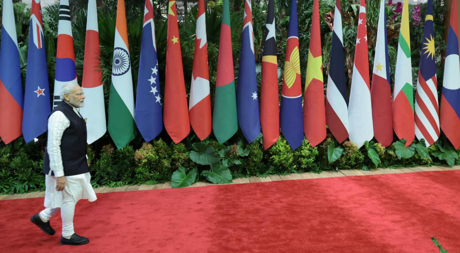 India's Prime Minister Narendra Modi arriving for the 2023 ASEAN-India Summit in Jakarta, Indonesia (MEA Photo Gallery/Flickr)