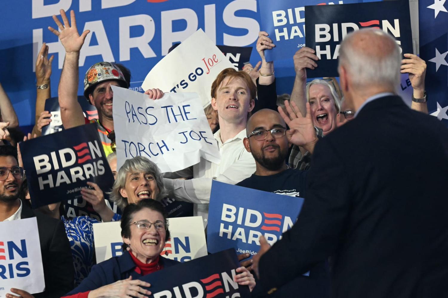 A Democratic campaign event in Madison, Wisconsin, 5 July 2024 (Saul Loeb/AFP via Getty Images)