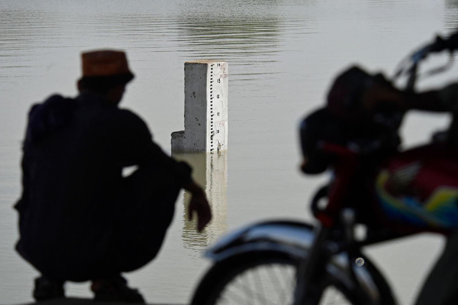 Climate change has already intensified disasters in the Indus basin including floods, which have destroyed infrastructure (Asif Hasan/AFP via Getty Images)