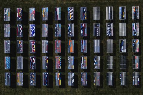 Solar panels photographed by drone, Florida, United States (Getty Images)