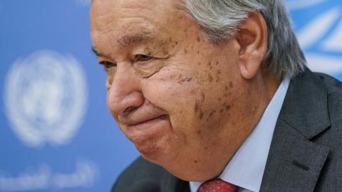 “We have some symptoms, but we are not yet in an irreversible situation,” UN Secretary-General António Guterres said on 13 September 2023 of the current sense of global fragmentation (Eduardo Munoz Alvarez/VIEWpress/Getty Images)