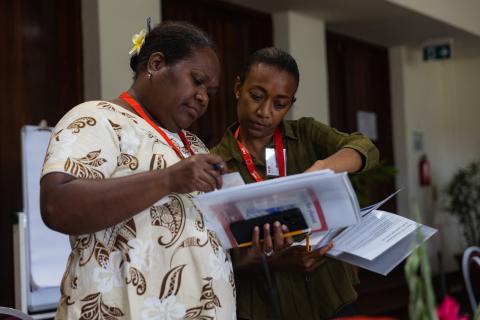 The Essentials of Humanitarian Practice workshop, 25–30 September 2024, Port Vila, Vanuatu (Niki Kuautonga/RedR Australia/DFAT)