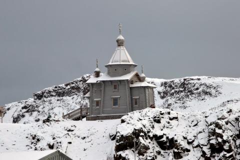 The Orthodox Church in the Russian Bellingshausen Station in Antarctica (Vanderlei Almeida/AFP via Getty Images)